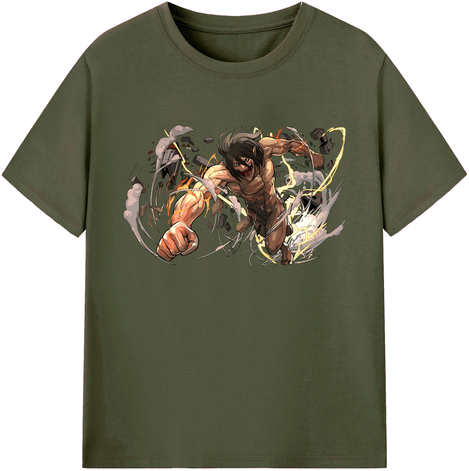 （画像用） 進撃の巨人 Attack on Titan 綿100％ メンズ半袖Tシャツ｜肌触りやわらか＆通気性